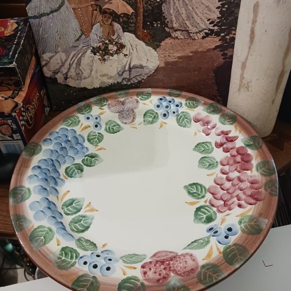 Modigliani Handpainted Italian Harvest Ceramic Serving Platter 16",Nice🍾🧀 - Picture 2 of 13